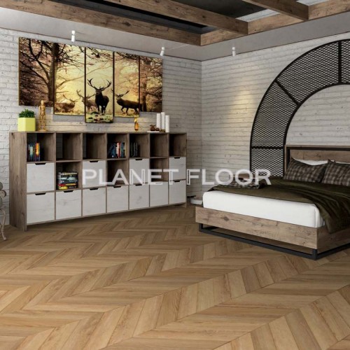 Кварцевая SPC плитка Damy Floor Chevron, Louvre