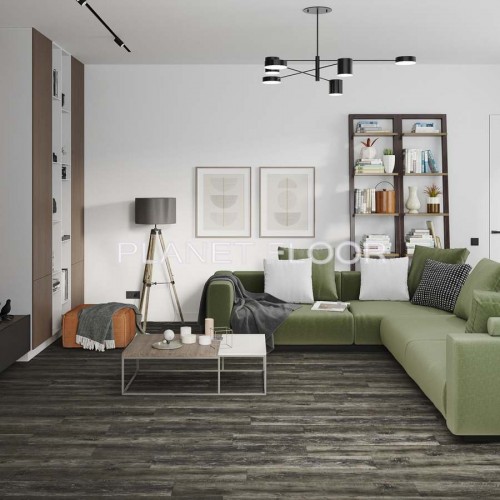 Кварц-виниловая LVT плитка Damy Floor Family, Rustic Black Oak