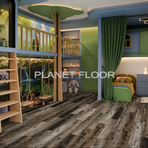 Кварц-виниловая LVT плитка Damy Floor Family, Rustic Black Oak