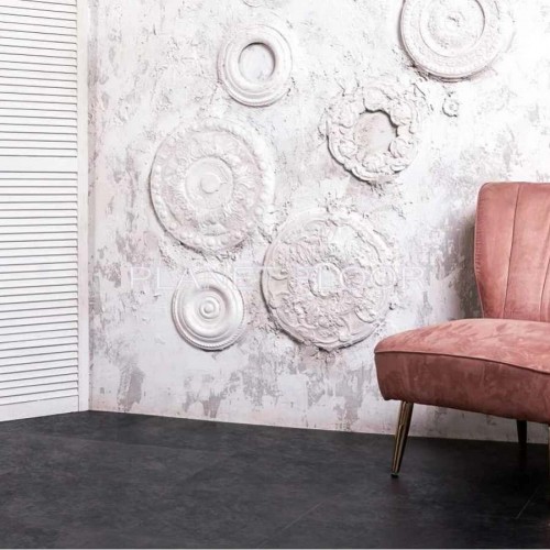 Виниловый ламинат Vinilam Ceramo Stone 61607 Сланцевый Черный
