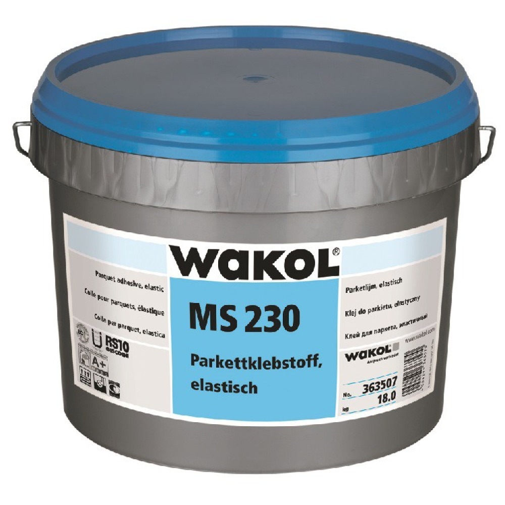 Клей для паркета Wakol MS 230 эластичный 18 кг