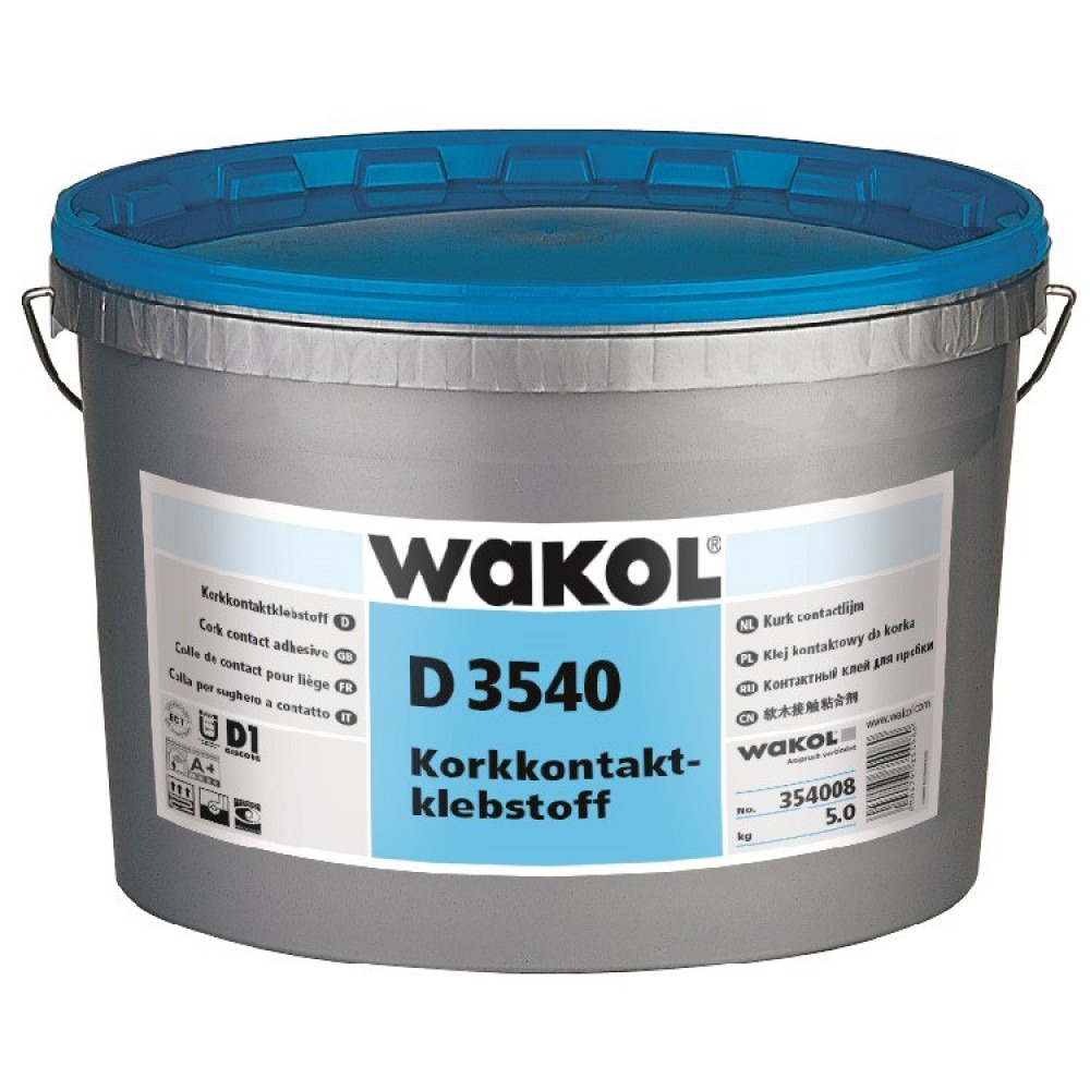 Клей для пробки Wakol D 3540 контактный акрилатный латексный 2,5 кг