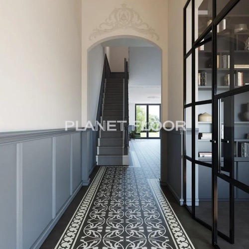 Виниловый ламинат Invictus Maximus Tile Victorian Treasure deco (charcoal)