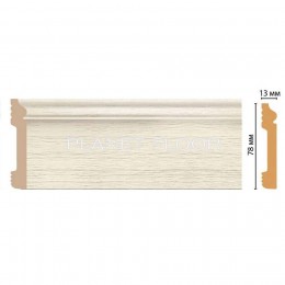 Плинтус напольный Decomaster D005-1070 ДМ 79x13x2400 мм (дуб молочный)
