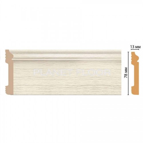 Плинтус напольный Decomaster D005-1070 ДМ 79x13x2400 мм (дуб молочный)