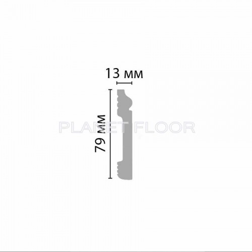 Плинтус напольный Decomaster D005-86 79×12×2400 мм