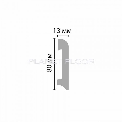 Плинтус напольный Decomaster D037-115 ДМ 80x13x2400 мм