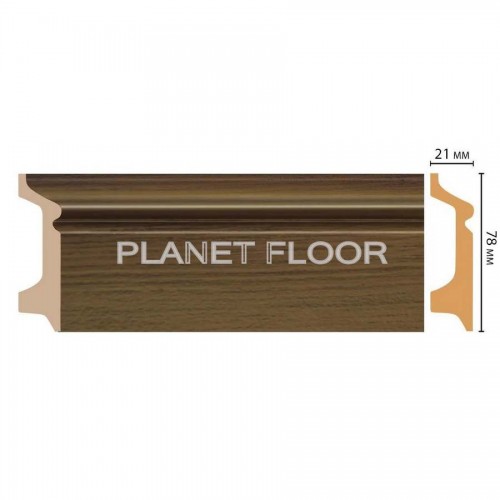 Плинтус напольный Decomaster D122-88 78x21x2400 мм