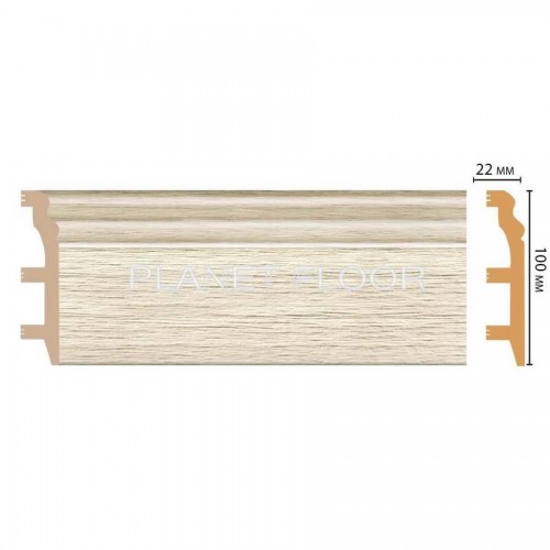 Плинтус напольный Decomaster D232-1070 100×22×2400 мм