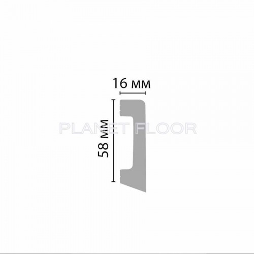 Плинтус напольный Decomaster D234-114 ДМ 58x16x2400 мм