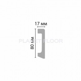 Плинтус напольный Decomaster D235-114 80x17x2400 мм