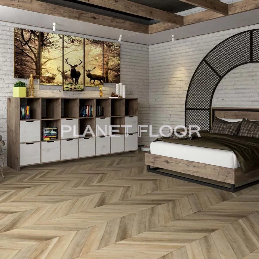 Кварцевая SPC плитка Damy Floor Chevron, Amboise