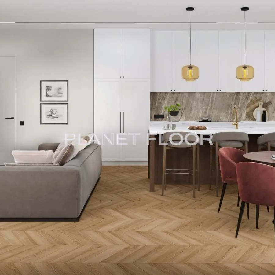 Кварцевая SPC плитка Damy Floor Chevron, Louvre