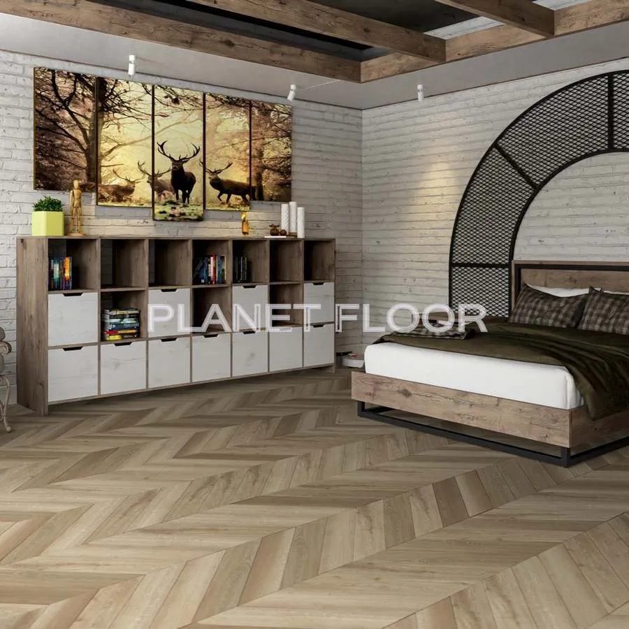 Кварцевая SPC плитка Damy Floor Chevron, Saint-Germain