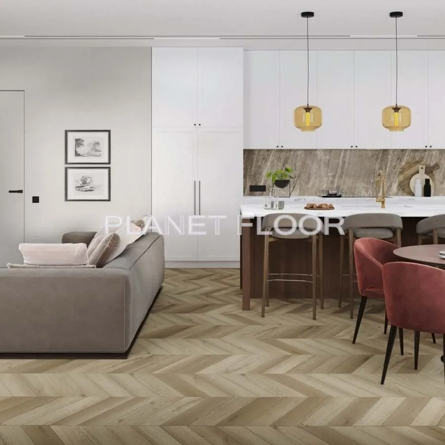 Кварцевая SPC плитка Damy Floor Chevron, Saint-Germain