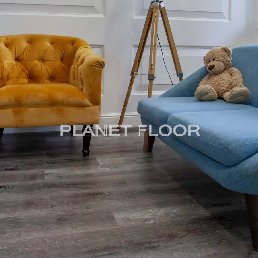 Кварцевая SPC плитка Damy Floor Family, Rustic Black Oak
