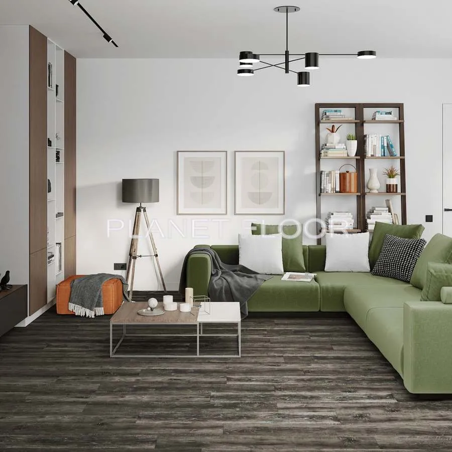 Кварцевая SPC плитка Damy Floor Family, Rustic Black Oak