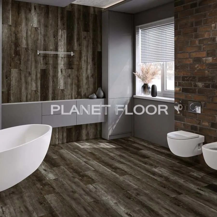 Кварцевая SPC плитка Damy Floor Family, Rustic Black Oak