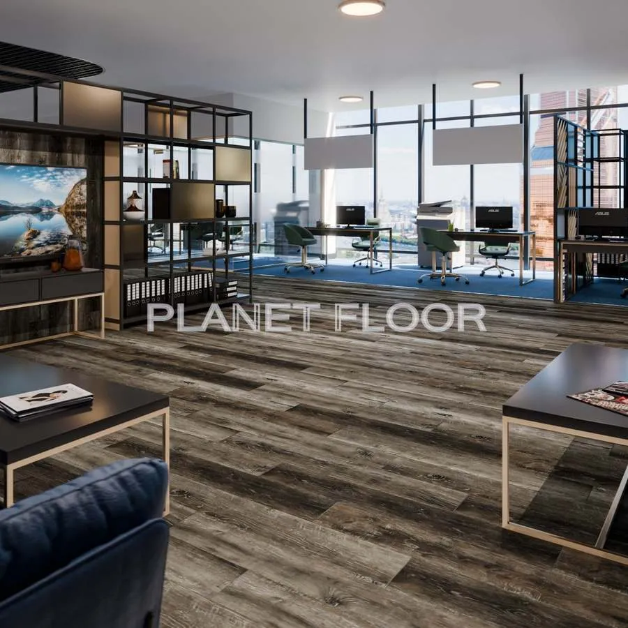 Кварцевая SPC плитка Damy Floor Family, Rustic Black Oak