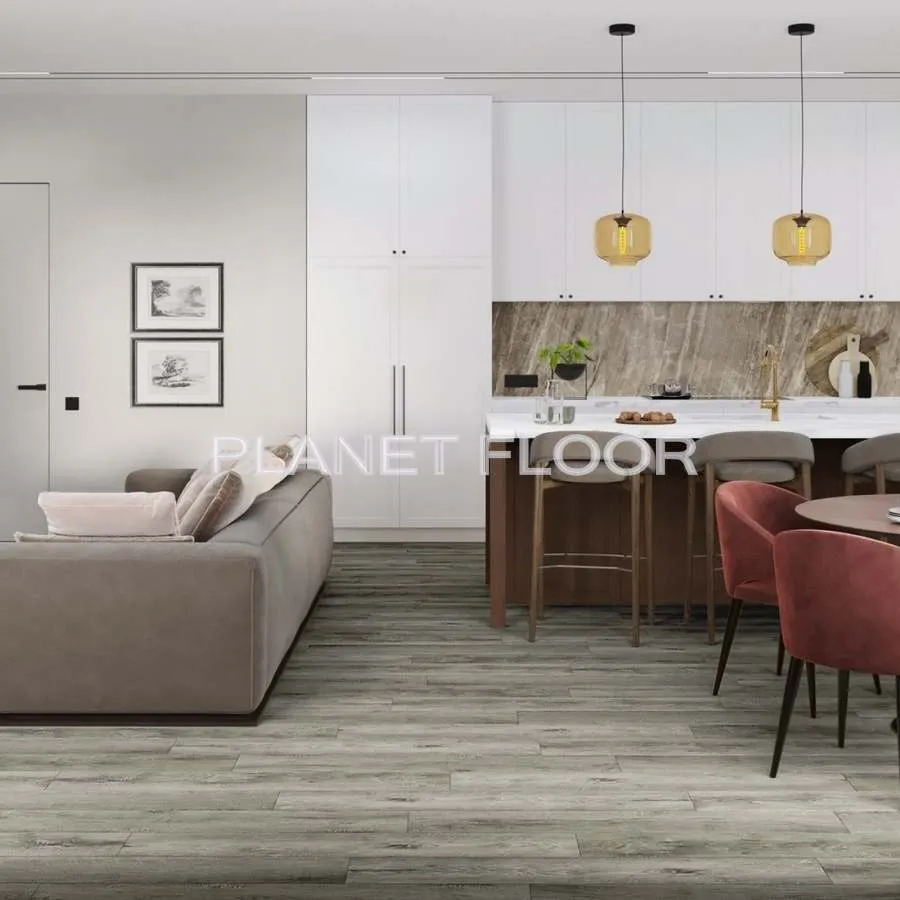 Кварцевая SPC плитка Damy Floor Family, Rustic Gray Oak