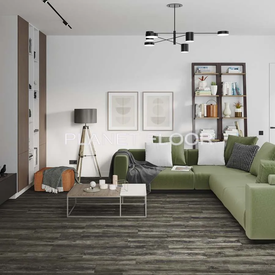 Кварц-виниловая LVT плитка Damy Floor Family, Rustic Black Oak