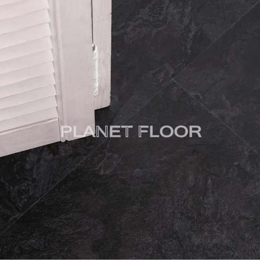 Виниловый ламинат Vinilam Ceramo Stone 61607 Сланцевый Черный