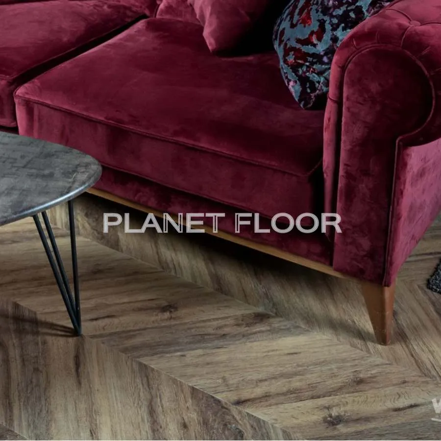 Виниловый ламинат Vinilam Parquet Chevron Glue RI107516 Шеврон Лувр Glue