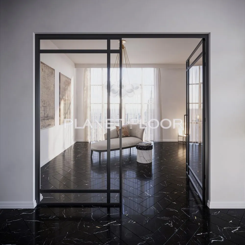 Виниловый ламинат Invictus Maximus Herringbone Black Marble (noir 98)