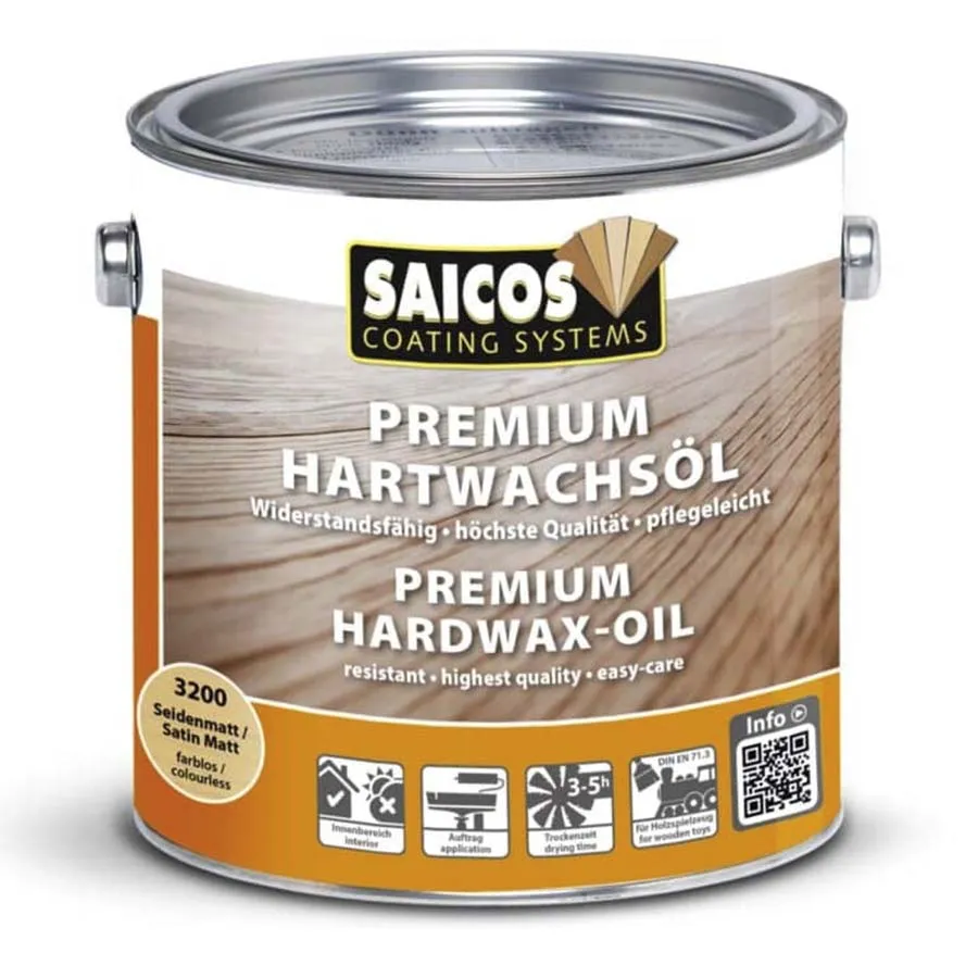 Масло Saicos Premium Hardwax Oil (матовое) 2,5 л