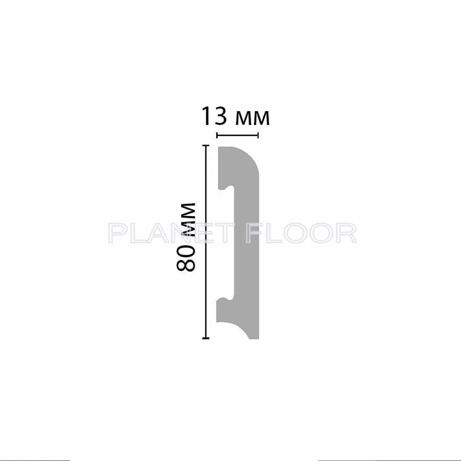 Плинтус напольный Decomaster D037-115 ДМ 80x13x2400 мм