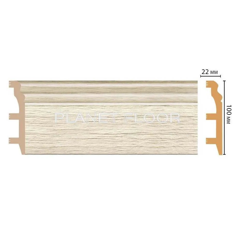 Плинтус напольный Decomaster D232-1070 100×22×2400 мм