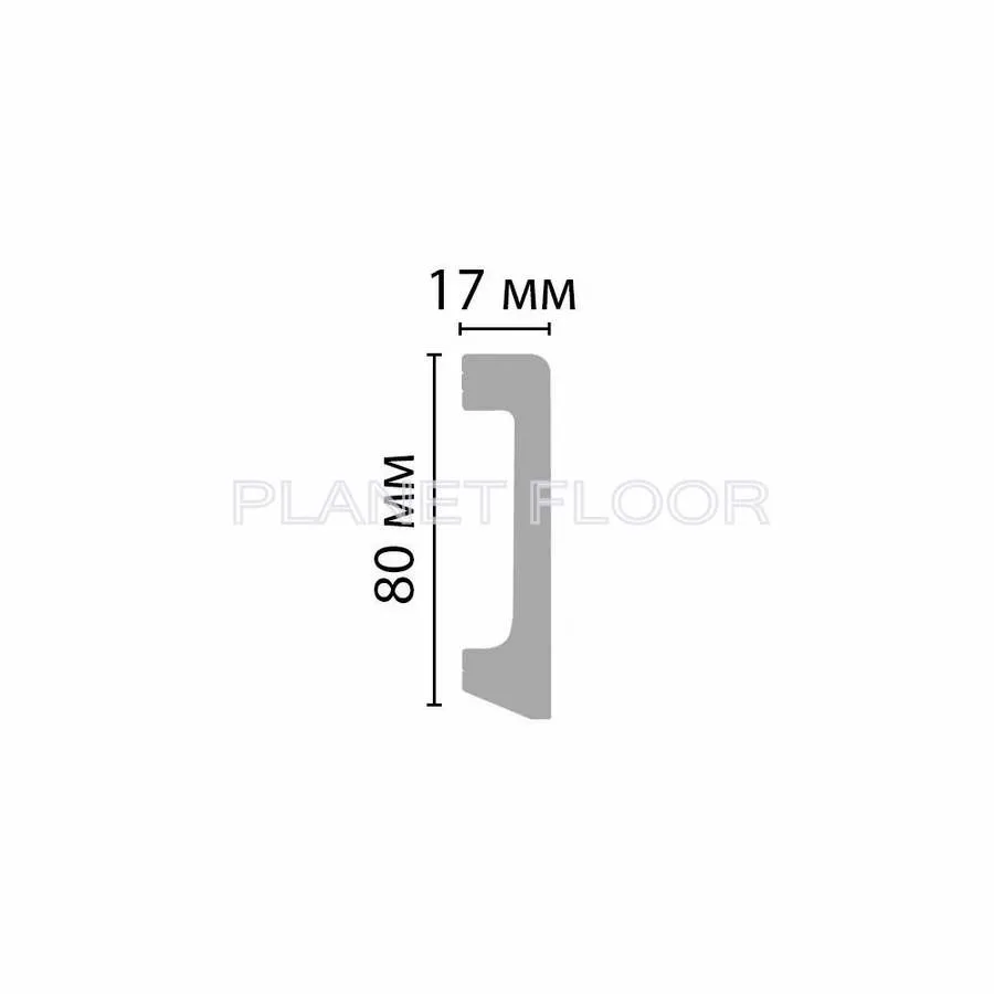 Плинтус напольный Decomaster D235-114 80x17x2400 мм