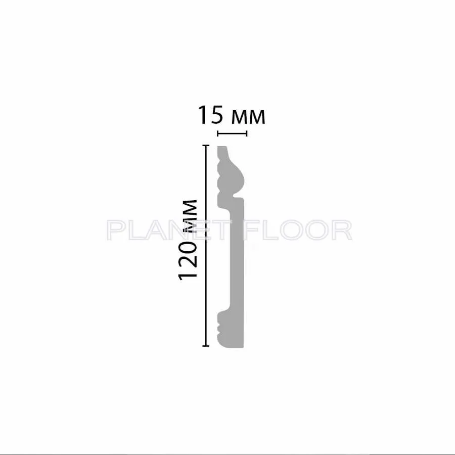 Плинтус напольный Decomaster D004-115 ДМ 120x15x2000 мм