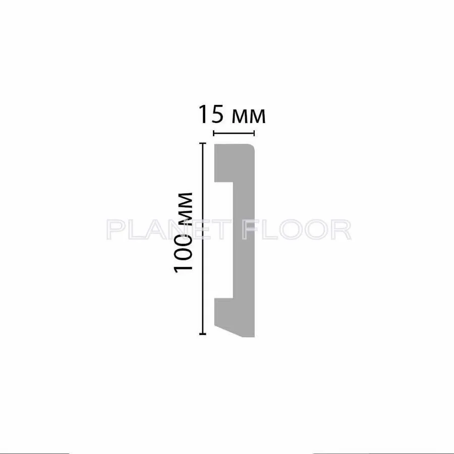 Плинтус напольный Decomaster D036 100×16×2000 мм