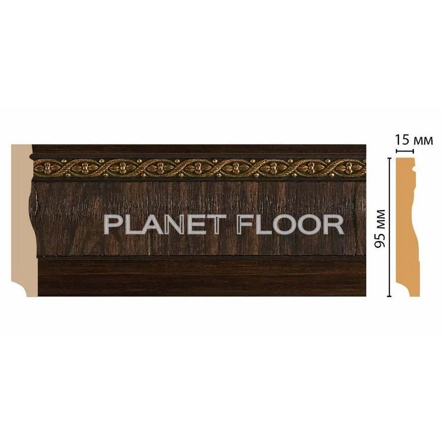 Плинтус напольный Decomaster 153-1 95x12x2400 мм